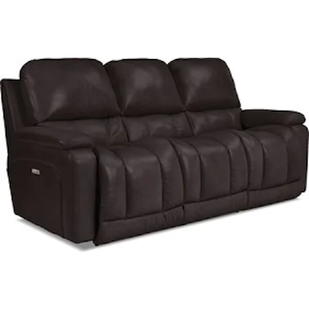 Casual Power Reclining Sofa with Bucket Seats & USB Ports